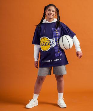 Tee-shirt manches courtes inscription Los Angeles garçon - NBA vue1 - NBA - GEMO