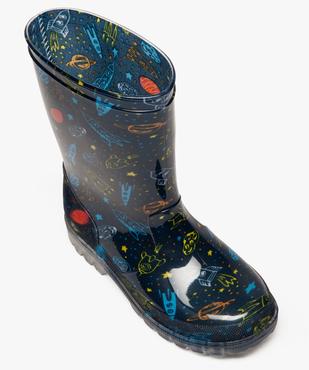 Bottes de pluie garçon motif fusées et semelle lumineuse vue5 - GEMO (ENFANT) - GEMO