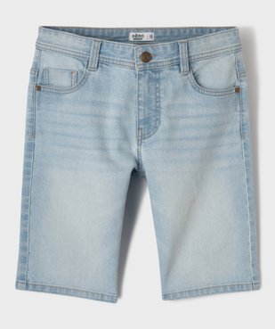 Bermuda en jean stretch coupe slim taille ajustable garçon vue1 - GEMO 4G GARCON - GEMO