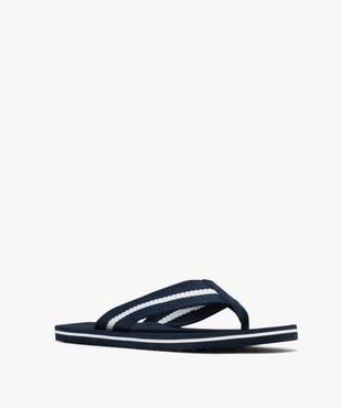 Tongs homme avec larges brides à entredoigt vue2 - GEMO (PLAGE) - GEMO