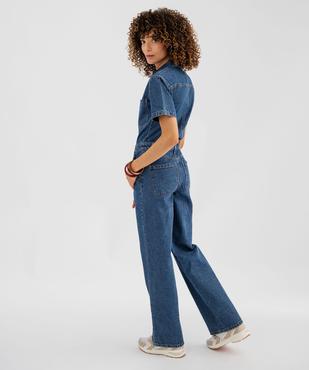 Combinaison pantalon à haut chemise manches courtes femme - LuluCastagnette vue3 - LULUCASTAGNETTE - GEMO