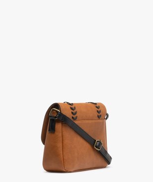 Sac besace petit format style cartable à tresses femme vue2 - GEMO (ACCESS) - GEMO
