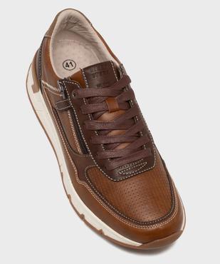Baskets basse de ville à lacets et zip homme - Urban Steps vue5 - URBAN STEPS - GEMO