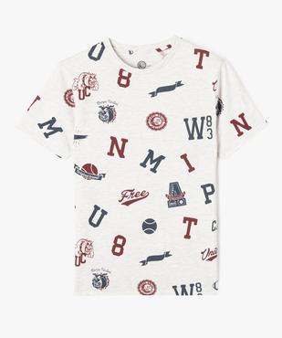 Tee-shirt manches courtes avec inscriptions garçon - Camps United vue1 - CAMPS GEMO FOR GOOD - GEMO
