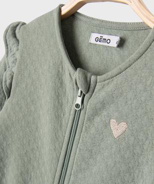 Sweat zippé avec volants sur les épaules bébé fille vue2 - GEMO(BEBE DEBT) - GEMO