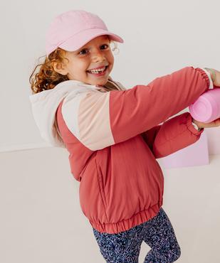 Blouson à capuche tricolore doublure polaire fille vue2 - GEMO (ENFANT) - GEMO
