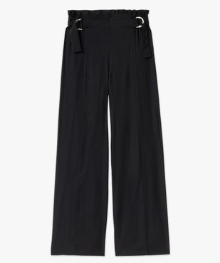 Pantalon large avec boucles à la ceinture femme vue4 - GEMO(FEMME PAP) - GEMO