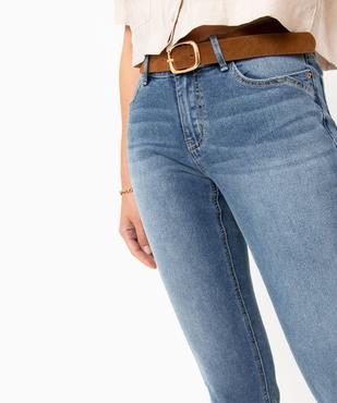 Jean slim longueur 7/8ème avec ceinture femme vue6 - GEMO 4G FEMME - GEMO