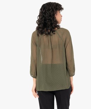 Blouse femme imprimée en voile à col rond vue3 - GEMO(FEMME PAP) - GEMO