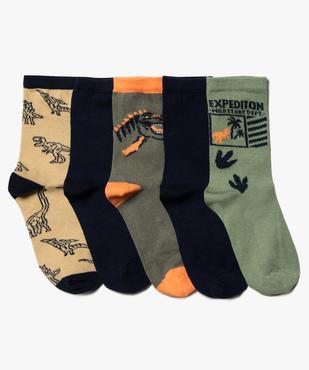 Chaussettes garçon  hautes à motifs dinosaures (lot de 5) vue1 - GEMO (ENFANT) - GEMO