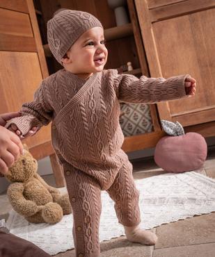 Combinaison en maille torsadée bébé vue5 - GEMO 4G BEBE - GEMO