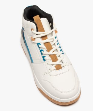 Baskets homme colorées semi-montantes à lacets vue6 - GEMO 4G HOMME - GEMO