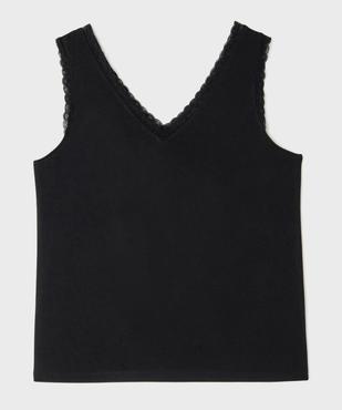 Débardeur en viscose avec double col V femme grande taille vue1 - GEMO 4G GT - GEMO