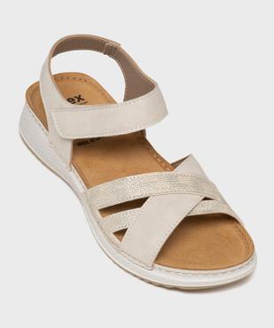 Sandales confort avec brides pailletées femme vue5 - G'FLEX - GEMO