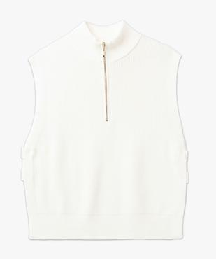 Pull sans manches avec col zippé femme vue4 - GEMO 4G FEMME - GEMO