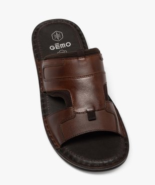 Mules homme causal dessus en cuir ajouré vue5 - GEMO (CASUAL) - GEMO