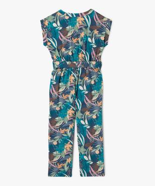 Combinaison pantalon fluide motif jungle fille vue3 - GEMO 4G FILLE - GEMO