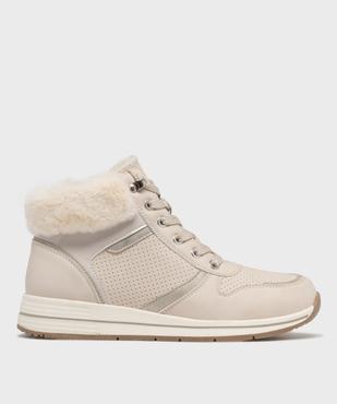 Baskets montantes fourrées à lacets et zips femme vue1 - VALENTINA BALDA - GEMO