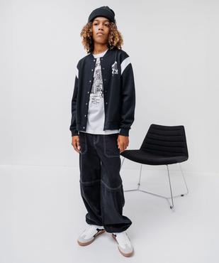 Pantalon parachute avec surpiqûres garçon vue6 - GEMO (JUNIOR) - GEMO