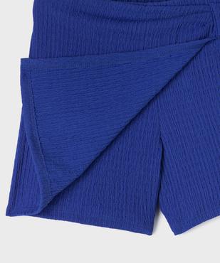 Jupe short en maille gaufrée fille vue4 - GEMO (ENFANT) - GEMO