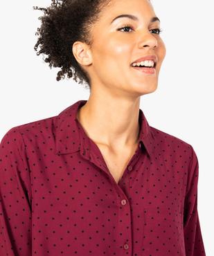 Robe-chemise imprimée fluide coupe trapèze pour femme vue2 - FOLLOW ME - GEMO