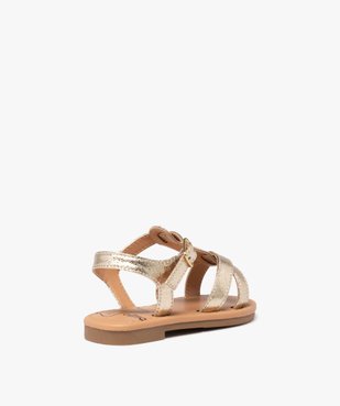 Sandales bébé fille métallisées avec brides cheville boucle vue5 - GEMO(BEBE DEBT) - GEMO