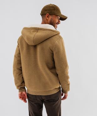 Sweat à capuche zippé avec doublure chaude homme vue3 - GEMO 4G HOMME - GEMO