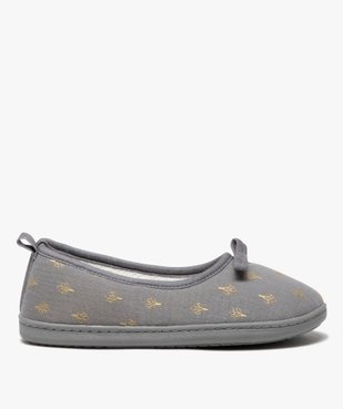Chaussons femme ballerines fourrées à motifs vue1 - GEMO 4G FEMME - GEMO