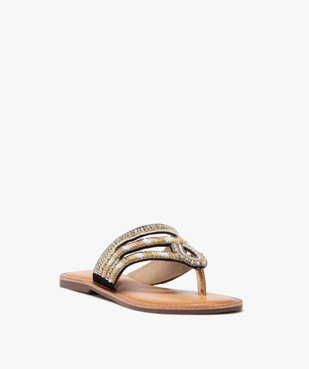 Tongs avec dessus en perles femme vue2 - GEMO (CASUAL) - GEMO