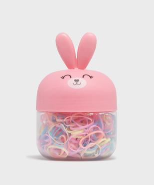Elastiques cheveux multicolores dans boite lapin fille vue1 - GEMO (ACCESS) - GEMO
