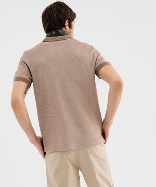 Polo manches courtes en maille piquée homme vue3 - GEMO (HOMME) - GEMO