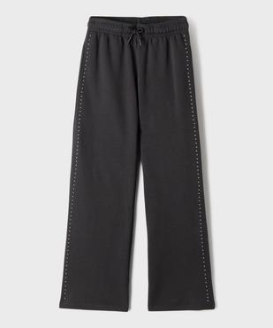 Pantalon de jogging wide leg à clous fille vue1 - GEMO 4G FILLE - GEMO