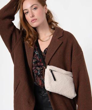 Sac femme en sherpa porté travers vue4 - GEMO (ACCESS) - GEMO