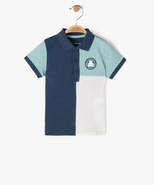 Polo à manches courtes tricolore bébé garçon - LuluCastagnette vue1 - LULUCASTAGNETTE - GEMO