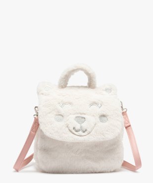 Sac fille en maille peluche à motif nounours vue1 - GEMO (ENFANT) - GEMO