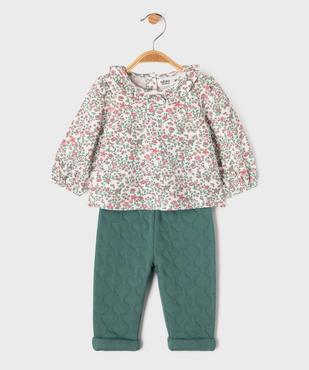 Ensemble 2 pièces bébé fille : body et pantalon vue1 - GEMO(BB COUCHE) - GEMO