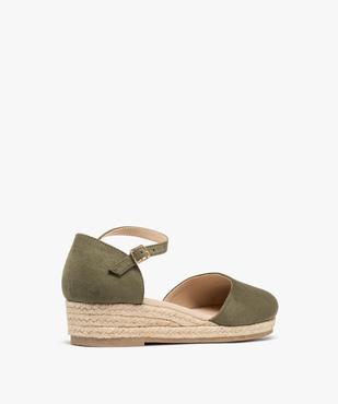 Chaussures en suédine à talon compensé en corde femme vue4 - VALENTINA BALDA - GEMO