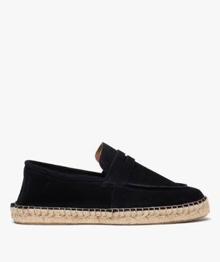 Mocassins homme unis semelle en corde tressée - Taneo vue1 - TANEO - GEMO
