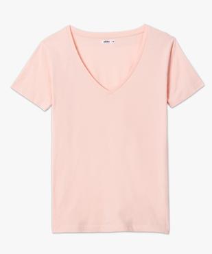 Tee-shirt femme avec large col V vue4 - GEMO(FEMME PAP) - GEMO