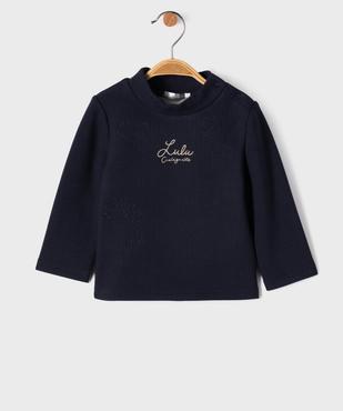 Tee-shirt manches longues chaud en maille côtelée bébé fille - LuluCastagnette vue1 - LULUCASTAGNETTE - GEMO