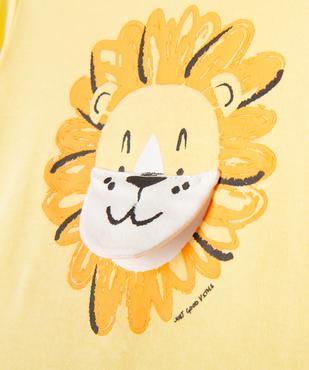 Pyjama dors-bien avec motif animé lion bébé garçon vue2 - GEMO 4G BEBE - GEMO