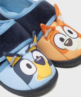 Chaussons en velours à scratch imprimé garçon - Bluey vue6 - BLUEY - GEMO