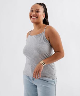 Débardeur à fines bretelles en coton stretch femme grande taille vue1 - GEMO 4G GT - GEMO