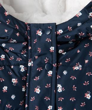 Parka matelassée à capuche doublure chaude fille vue3 - GEMO 4G FILLE - GEMO