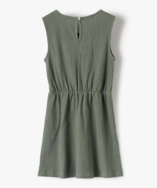 Robe fille en maille gaufrée avec col V doré vue4 - GEMO (ENFANT) - GEMO