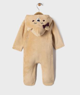 Combinaison pyjama à capuche motif ourson bébé fille  vue4 - GEMO(BB COUCHE) - GEMO