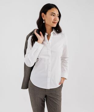Chemise unie coupe cintrée femme vue1 - GEMO(FEMME PAP) - GEMO