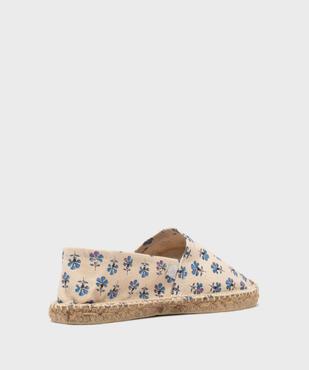 Espadrilles en toile de coton fleurie et semelle de corde femme - LuluCastagnette vue4 - LULUCASTAGNETTE - GEMO