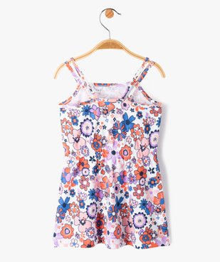 Robe bébé fille à bretelles fines et motifs fleuris vue3 - GEMO(BEBE DEBT) - GEMO