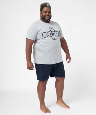 Pyjama homme grande taille à manches courtes et short vue1 - GEMO(HOMWR HOM) - GEMO
